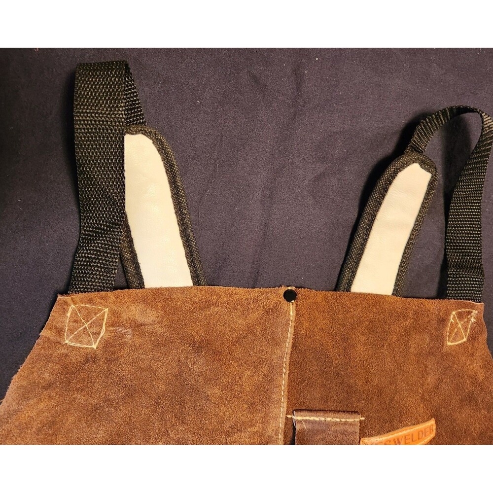 Leather Welding Apron with durable6 Pockets and 2 Hanging Rings Pre-owned Unused - Picture 7 of 11
